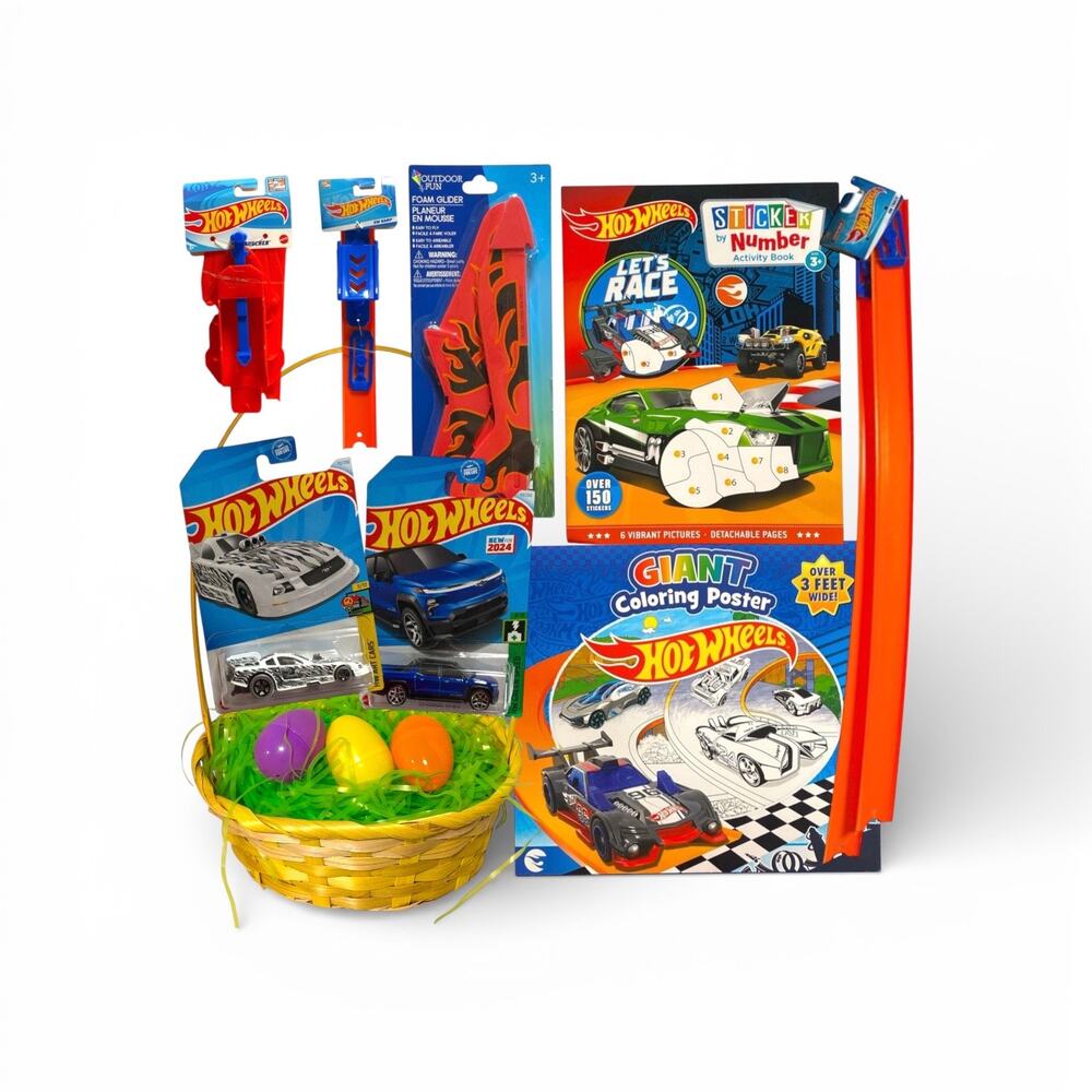 Hot Wheels Easter Basket Filler Set for Boys Toy Car Easter Gift Kids Basket